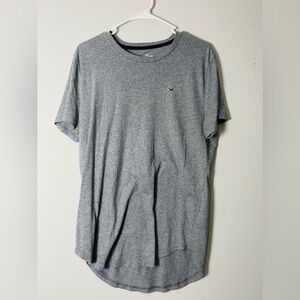 Hollister Shirt Men's Large‎ Gray Curved Hem Casual Outdoorsy Minimalist Plain